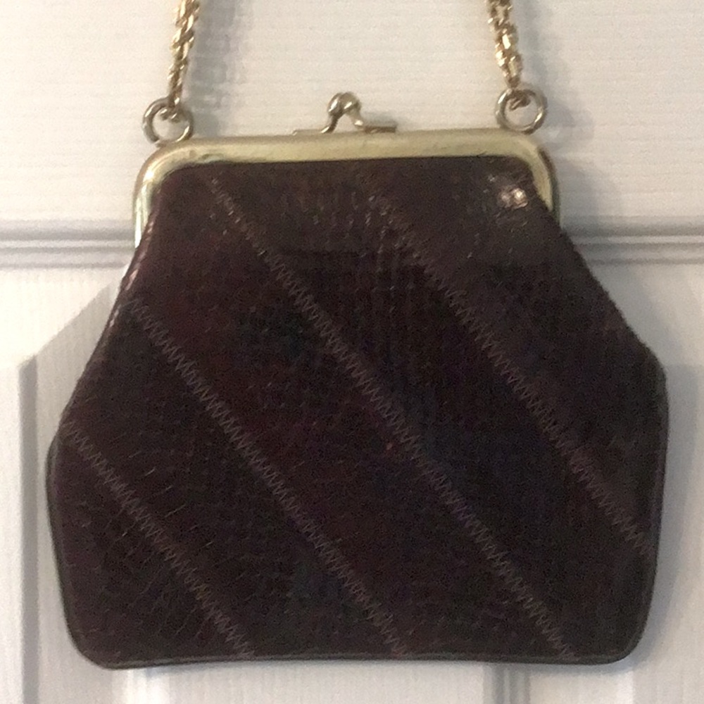 - Beautiful vintage Original by Caprice snakeskin handbag- with long chain…